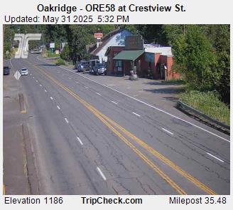 Traffic Cam Oakridge - ORE58 at Crestview St.